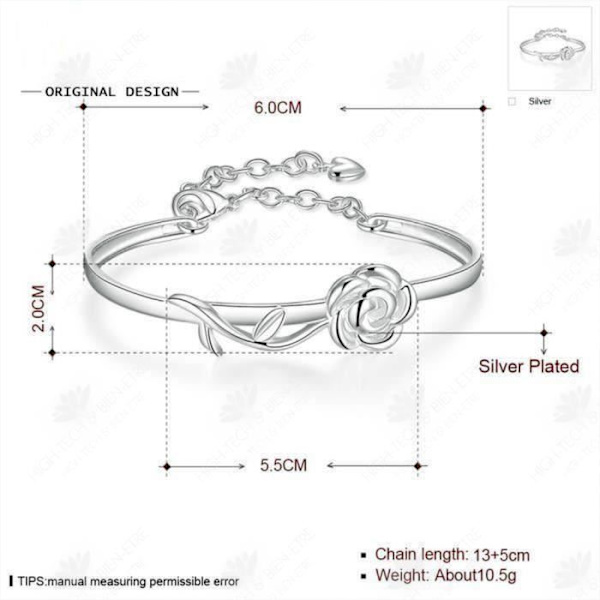 HTBE® Rose Armbånd Ins Smukke Smykker Romantisk Mode Enkel Atmosfære Jul Fødselsdag Bryllup Valentin Gave