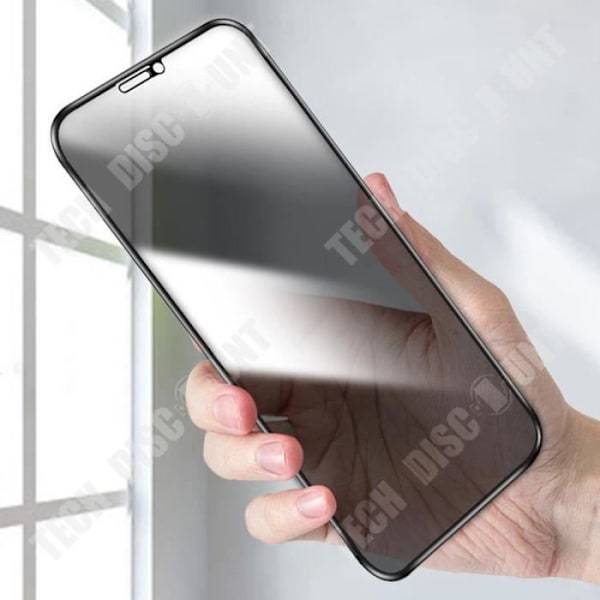 TD® iPhone12 anti-falds beskyttelsesfilm sort hærdet glas Film til Apple telefonmodel Forstærkning