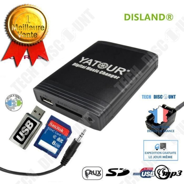 TD® USB-gränssnitt MP3 SD AUX Bilradioadapter Citroën RD4 / Multifunktionell / Bred kompatibilitet / Hållbar