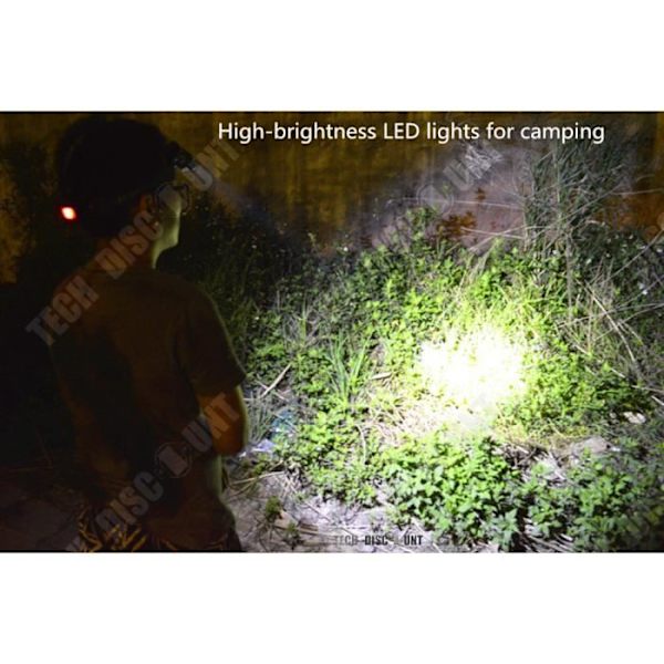 TD® Kraftfull petzl uppladdningsbar led pannlampa barn sport strömkälla svart usb utomhusprojektor fiske utomhus camping
