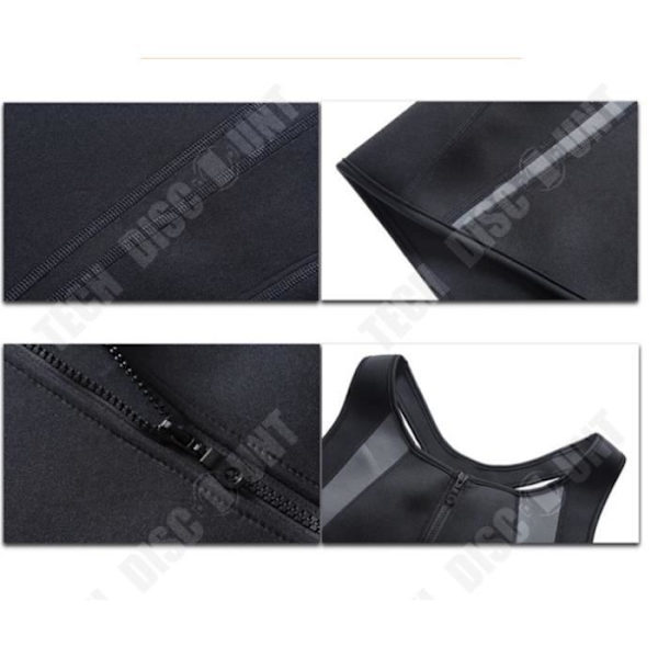 TD® Sauna-dragt til mænd Hoodie Sort Sportsvest til mænd