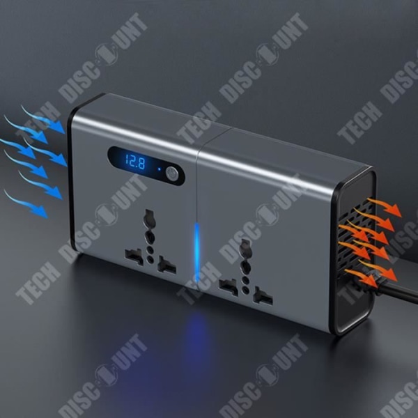 TD® Bil inverter 12v24v multifunktionel 200w USB stik strøm konverter bil smart oplader inverter