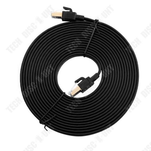 TD® RJ45 Litteä Ethernet-kaapeli 1m Musta Cat 8 Korkean Nopeuden Ethernet-verkko-yhteyskaapeli Kategoria 8 Standardikaapeli UTP Suojattu Kaapeli