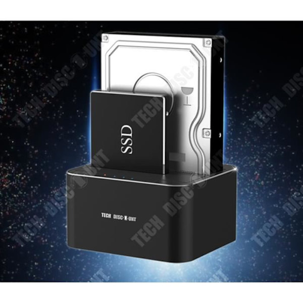 TD® SATA-levyn ulkoinen USB-kotelo kaksinkertaiselle SSD:lle tukiasema muistikortille kannettavassa PC:ssä tai työpöydällä.