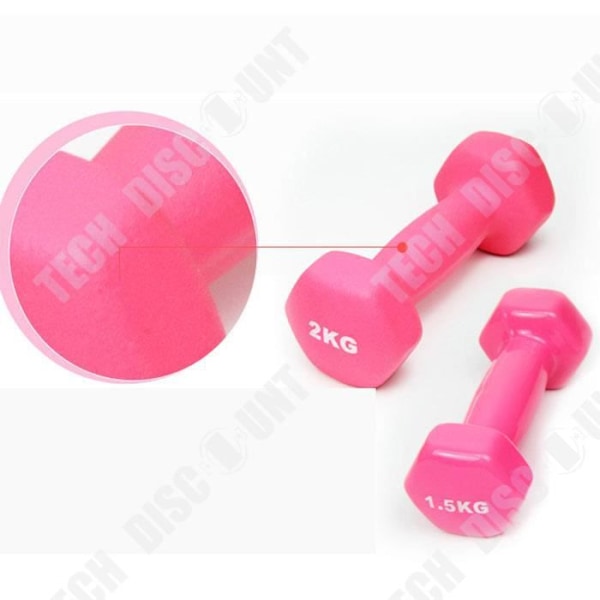 TD® 2*Rose 2kg-Håndvægte Fitness Håndvægte til hjemmebrug Kvinder taber vægt Slanke arme Kvinder taber vægt