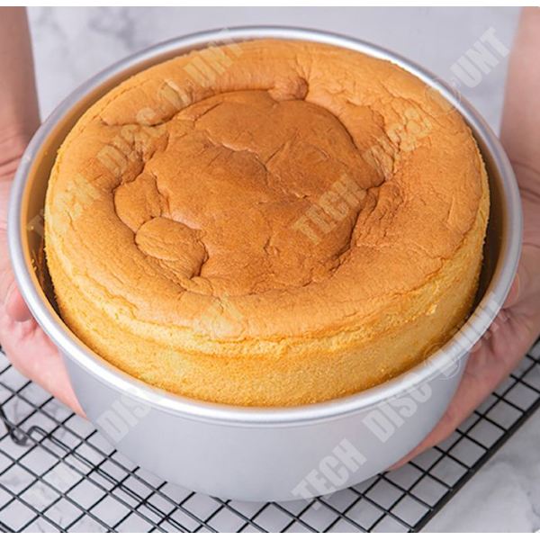 TD® rund levande botten eloxerad rörlig fasad kant chiffong kakform, Comté Mousse 8 tum