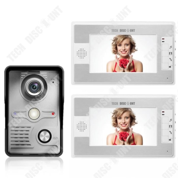 TD® Video dörrklocka intercom 7 tum färg mörkerseende regntätt material utomhus maskin matris mörkerseende