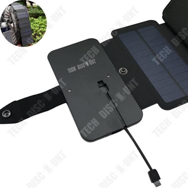TD® Foldable solarpanel power bank charger for outdoor use