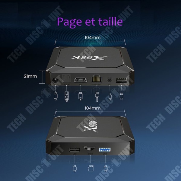 TD 1 stik X98K 4G netværksdecoder + 32G dobbelt WIFI + Bluetooth smart tv boks netværksdecoder Androi 8K