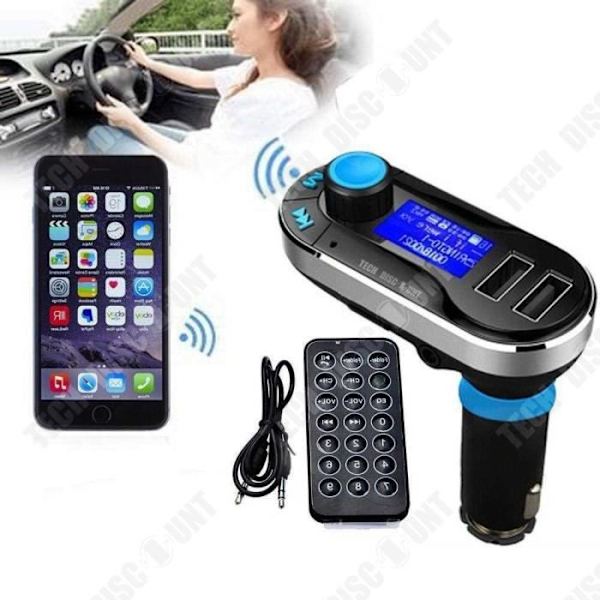 Trådløs FM Bluetooth-sender USB billydeadapter radiooplader MP3 håndfri iPhone cigarstik