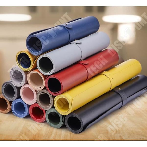 TD® Kontor Underlag/ Dobbeltsidet i PU Syntetisk Læder/ 120*60 cm/ Tykt Rensningfarve Vandtæt/ Trendy og Klasse BRUN