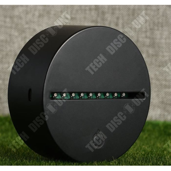 TD® LED Lamppu Korvakuulokemallinen Valaisin Illusio 3D Väri vaihtuva 7 Väriä Kosketus - Yonis Musta