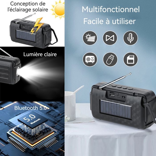 Bluetooth-högtalare - TechDiscount - Solar - Bärbar - FM-radio - 5W