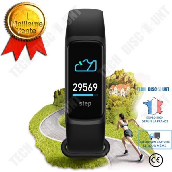 TD® Smartwatch Smart ansluten fitness tracker kalori stegräknare meddelande samtalsmeddelanden sociala nätverk bluetooth röd
