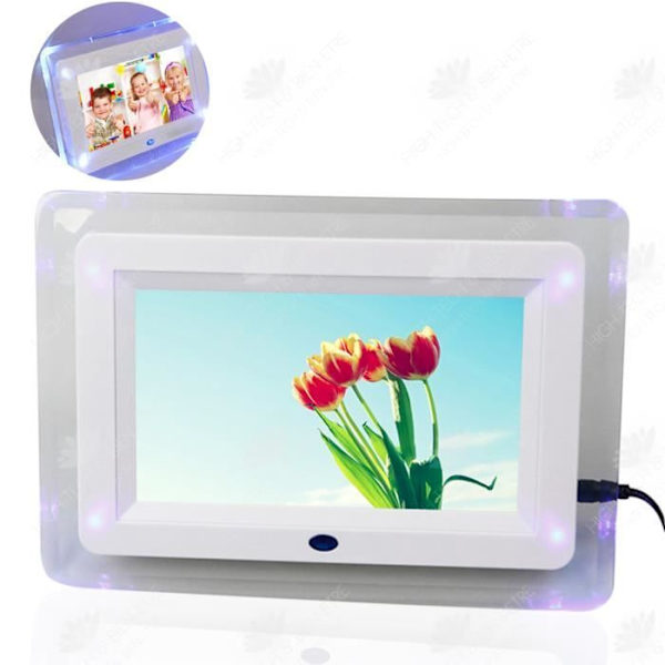 Digital fotoram - HTBE® - 7 tum - LED - 800x480 - Multifunktionell
