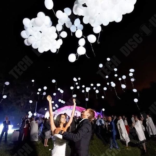 TD® Mini lysande ballong led lysande elektroniskt vitt ljus batteriljusutsändande utan ballonger 50-pack