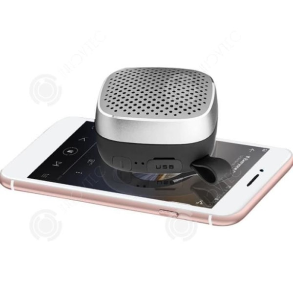 I® Ultra-portabel Bärbar Bluetooth-högtalare för bil - Bärbar högtalare - Mobilhögtalare - Silver Bluetooth-högtalare