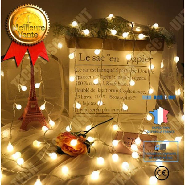 TD® LED-paristokäyttöinen valosarja - 80 lamppua - Lämmin valkoinen - 10 m