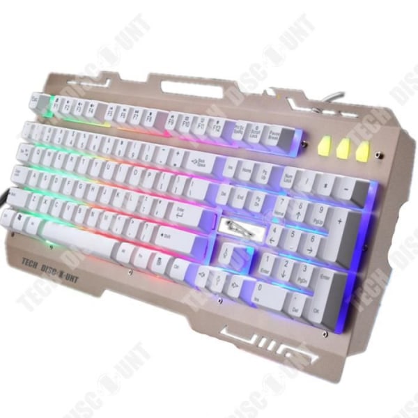 Clavier mekanisk TD® Belyst Kablet Forbindelse USB Baggrundsbelyst Bærbar