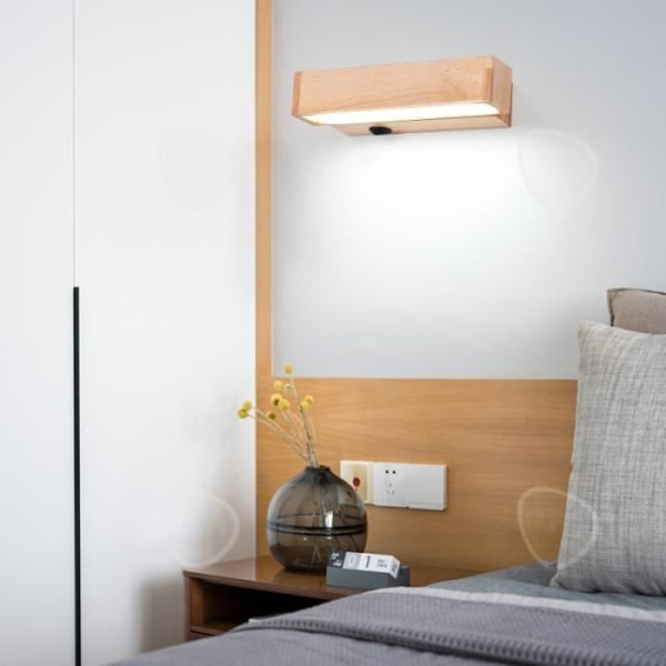CONFO® Applique i massivt træ Nordisk stil Moderne enkelhed Drejelig Kreativ personlighed Stue Studie Hovedgærde til soveværelse
