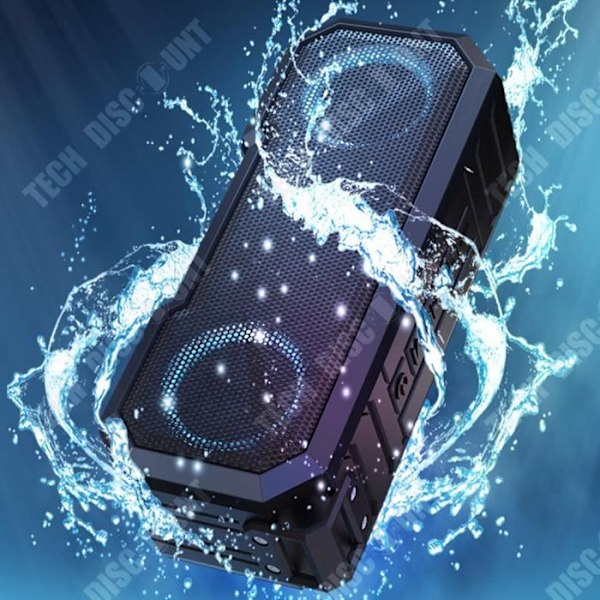 TD® X8 TWS bluetooth högtalare IPX7 vattentät självlysande dubbelhögtalare subwoofer utomhus trådlöst ljud 3D surround stereo