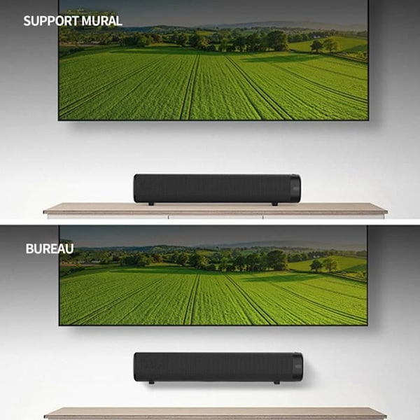 Bluetooth højttaler - TD® - Mini højttaler - 30W - Sort - LED med indbygget mikrofon Svart