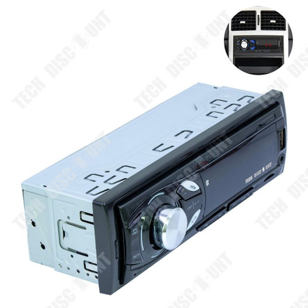 TD® Bluetooth bilradio 12V universel til bil MP3-afspiller med Bluetooth, der understøtter TF-kort og U-disk FM-bilradio sort