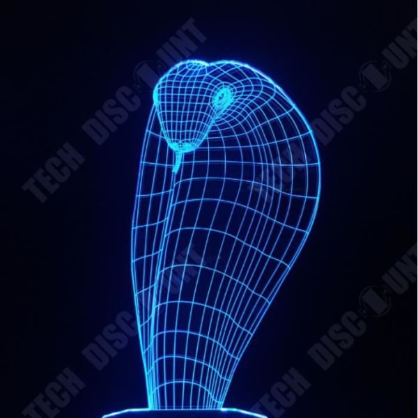 TD® 3D-lampa Optisk illusion Led Nattljus 3D Cobra-lampa 7 Färg Led Nattlampor För Barn Touch Led Usb BordslampaBP727845