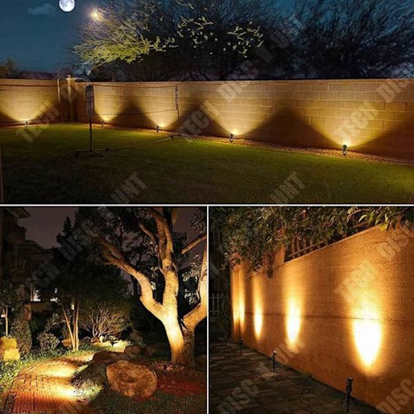TD® Solcelle LED plæneprojektor foldbar stikkontakt græs havebelysning udendørs glid et glide fire lys chau
