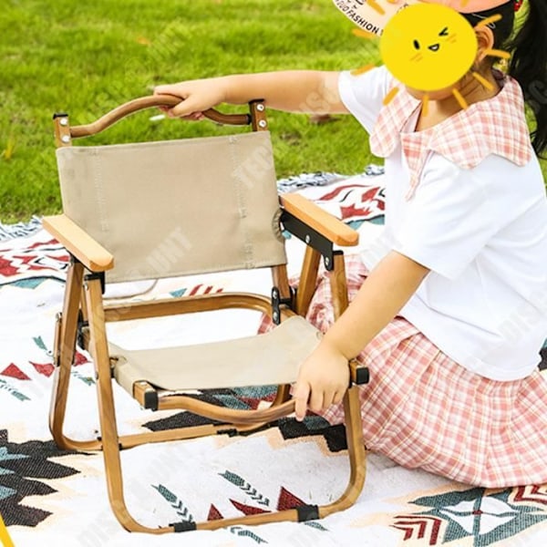 TD® Camping udendørs baby picnic sammenklappelig stol letvægts bærbar campingstol i aluminium legering