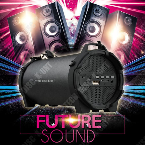 Bluetooth-kaiutin - Audio TD® - 32 Gt - 5 tunnin akunkesto - Bluetooth 5.0 - Kannettava ja siirrettävä