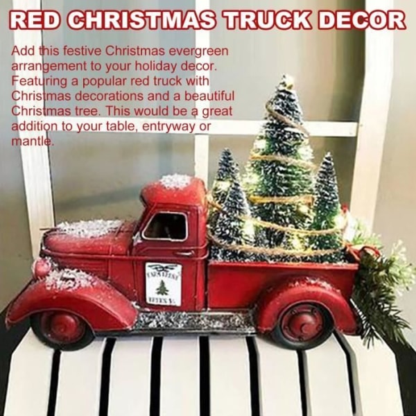 Prydnad, bilhantverk, julgransprydnader, bondgård röd lastbil dekoration