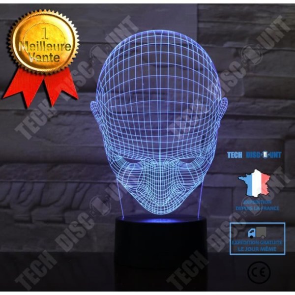 TD® Dekorativ USB Sammenfatning 7 Farver Fjernbetjening Optisk Illusion Nattelys 3D Visualisering Tabel Kontorlamper 3D Glow LED