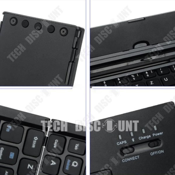 TD® Universal hopfällbart Bluetooth-tangentbord Kompakt och praktiskt