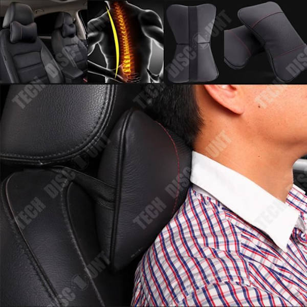 bilkudde läder bekväm kudde ergonomiskt nackstöd nacke säte körsäkerhet skydd hals ryggrad