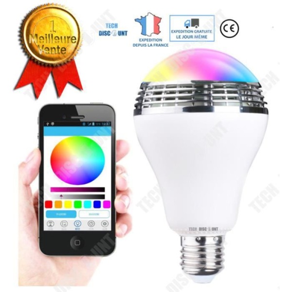 TD® Bulb Speaker bluetooth ansluten smart färgglad LED-kontroll hembelysning färgbyte stämningslampa