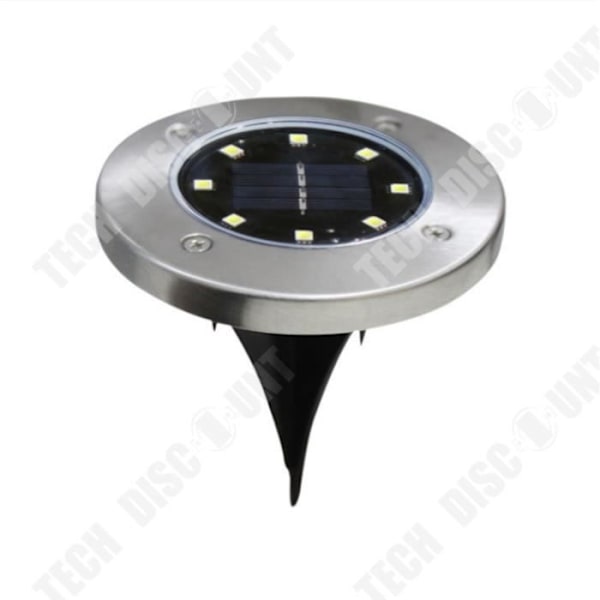 TD® Solcellelampe Udendørs 8-pack LED Sollys Have Dekoration Belysning Vandtæt IP65, Varm Hvid 8 LEDs Spotlys Pro