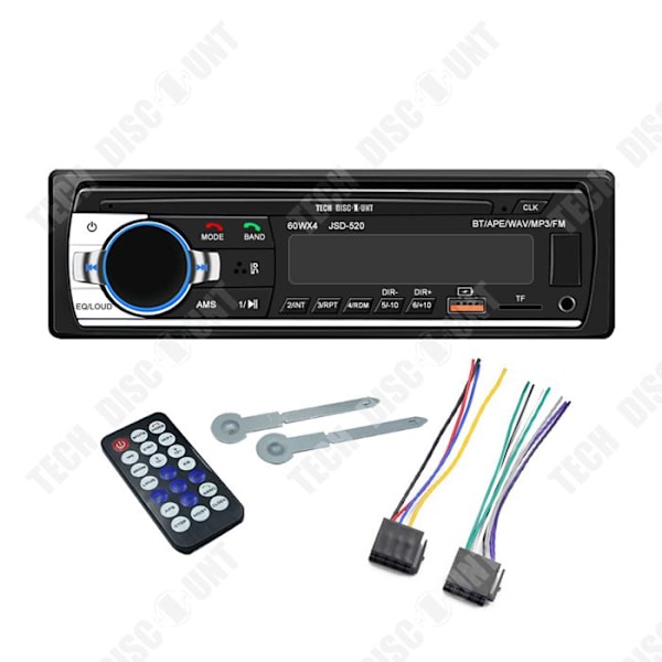 TD® Bluetooth bilradio MP3 en enkel guldsmed med Bluetooth bilhåndfri, dobbelt USB kortlæser