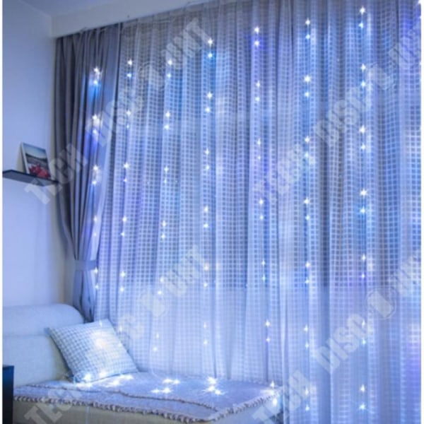 TD® 3 x 3m Vattentät Meteor Waterfall String Lights LED Waterfall Fairy Lights Gardiner Bröllopsbakgrundsljus - Blå