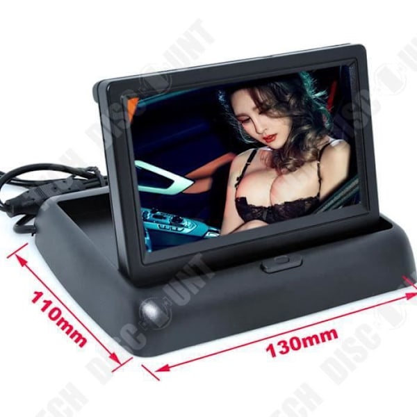 TD® Kamera Parksensor med 4,3" Foldbar TFT LCD Skærm til bageste bilkamera tilbehør