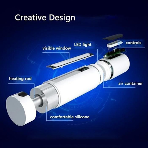 Masturbator - Stönande - Muggsuget Smart - Vibration - Uppvärmning - USB Återuppladdningsbar Som bild visar