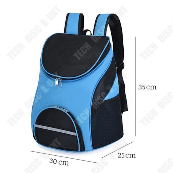TD® Pet Bag Dubbel dragkedja Bärbar Tresidig Mesh Andningsbar, hopfällbar Pet Ryggsäck