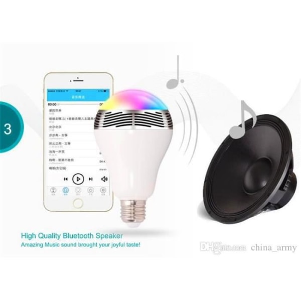 WiFi Bluetooth 4.0 Högtalare LED RGB Audio E27 Smart Bulb Lampa För Home Hotel