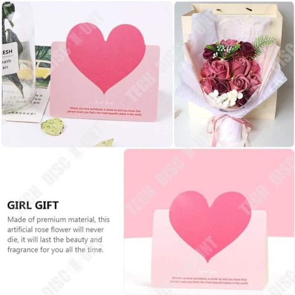 TD® Konserverad Flower Tvål Blomma Alla hjärtans dag Romantisk gåva Kreativ Tvål Bukett Rosor Presentset
