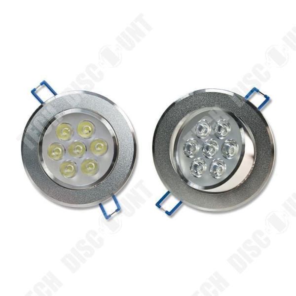 1 ST LED Downlight Vero 7W Extra platt kallvit rund taklampa för vardagsrum, badrum, kök - belysningstillbehör