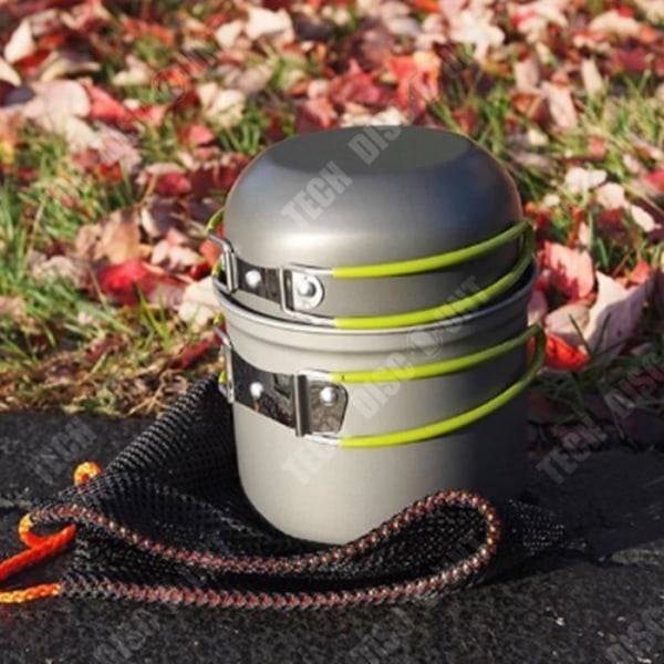 TD® Bärbar Utomhus Matlagning Gas Camping Spis Camping Batteri Lätt spis Picnic Mini Bärbar Grön Full