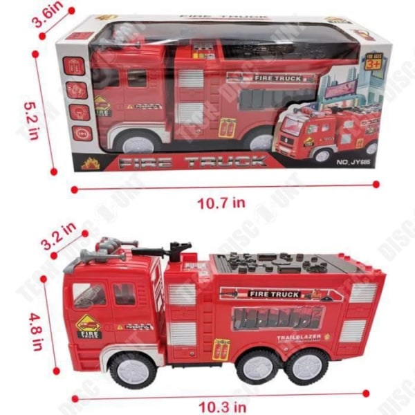 TD® småbarnsbilleksak, brandbil för pojkar 3-9 år, julklappar för pojkar