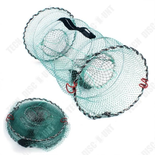 TD® Fole de fiske forår Runde krabbe-fælde Foldbar Reje-net Nylon net solidt og holdbart fiskeudstyr