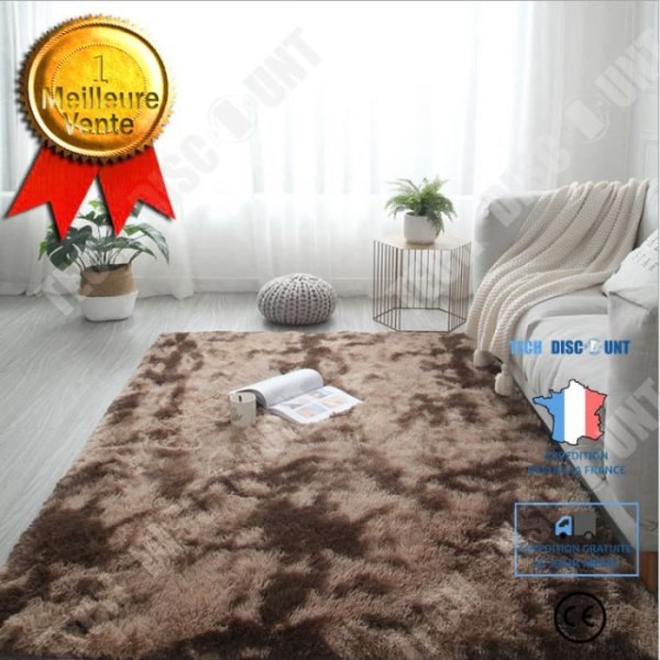 TD® GOGOLOVING Shaggy Stue tæppe 120 x 160cm Brun