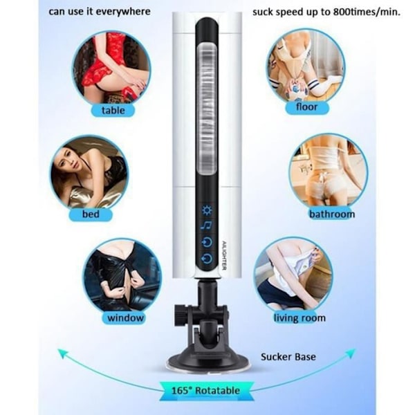 Masturbator - Stönande - Muggsuget Smart - Vibration - Uppvärmning - USB Återuppladdningsbar Som bild visar